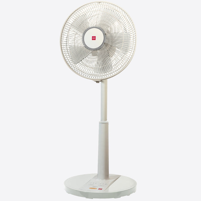 White standing fan on a white background