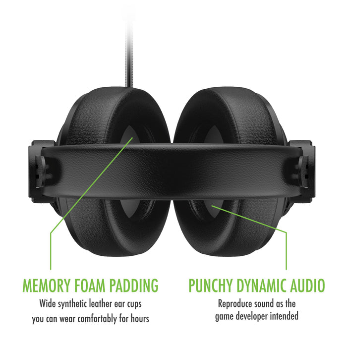 Plugable Performance Onyx Gaming Headset features memory foam padding with wide synthetic leather ear cups and dynamic audio.