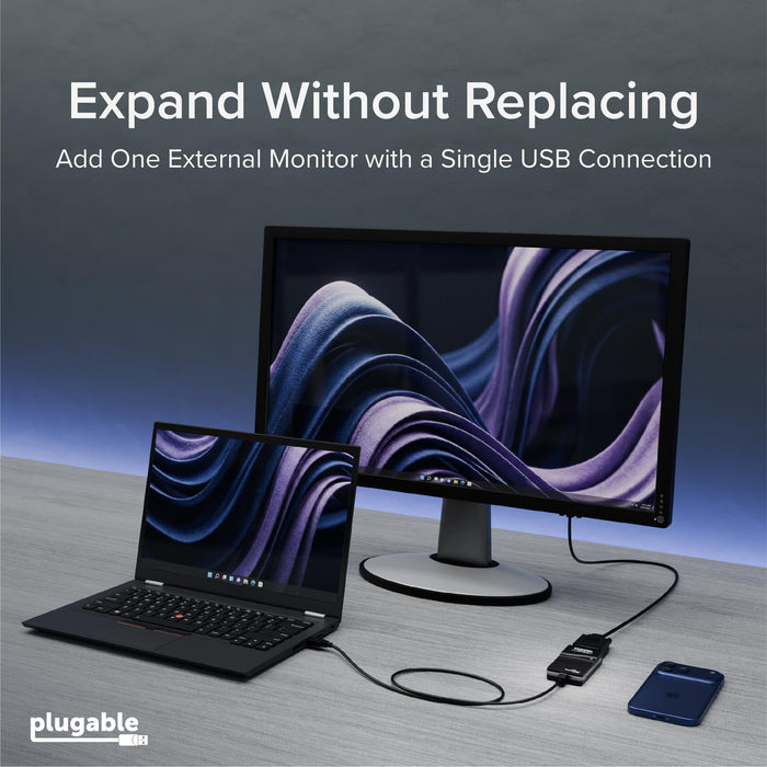 Plugable support features: USA founded, lifetime North American support, 100% compatibility, 4.9/5 rating, 2-year warranty.