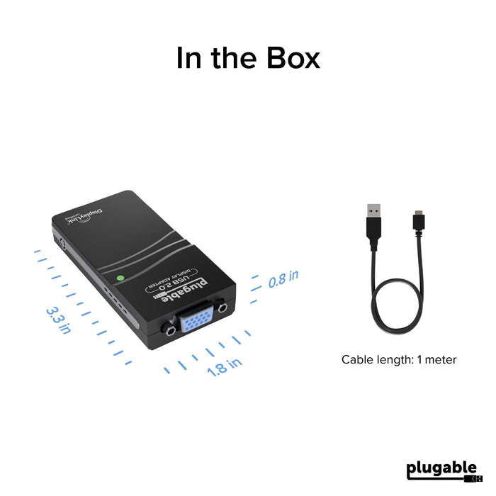 Plugable support features: USA founded, lifetime North American support, 100% compatibility, 4.9/5 rating, 2-year warranty.