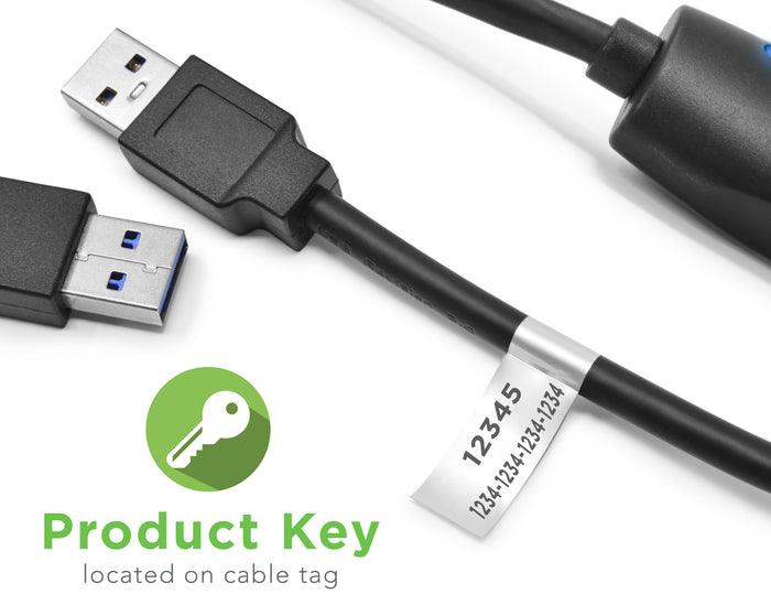 Plugable USB 3.0 Transfer Cable packaging, quick start guide, and rear label listing Windows XP-11 compatibility.