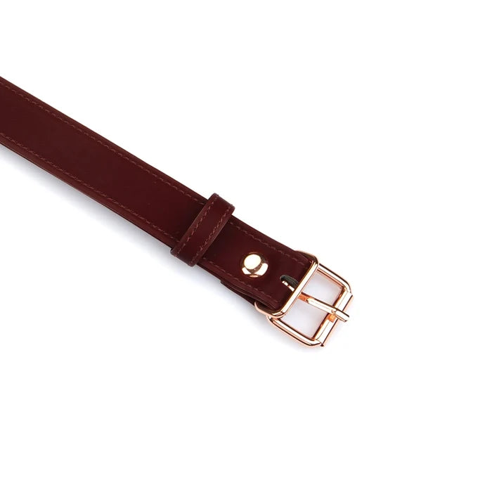 Plush Velour Metallic Burgundy Ball Gag