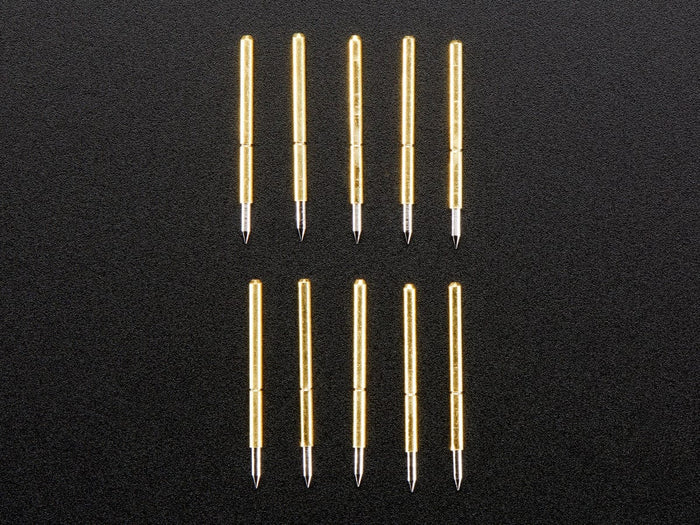 Pogo Pins "Needle Head" (10 pack) (P75-B1) by The Pi Hut - The Pi Hut