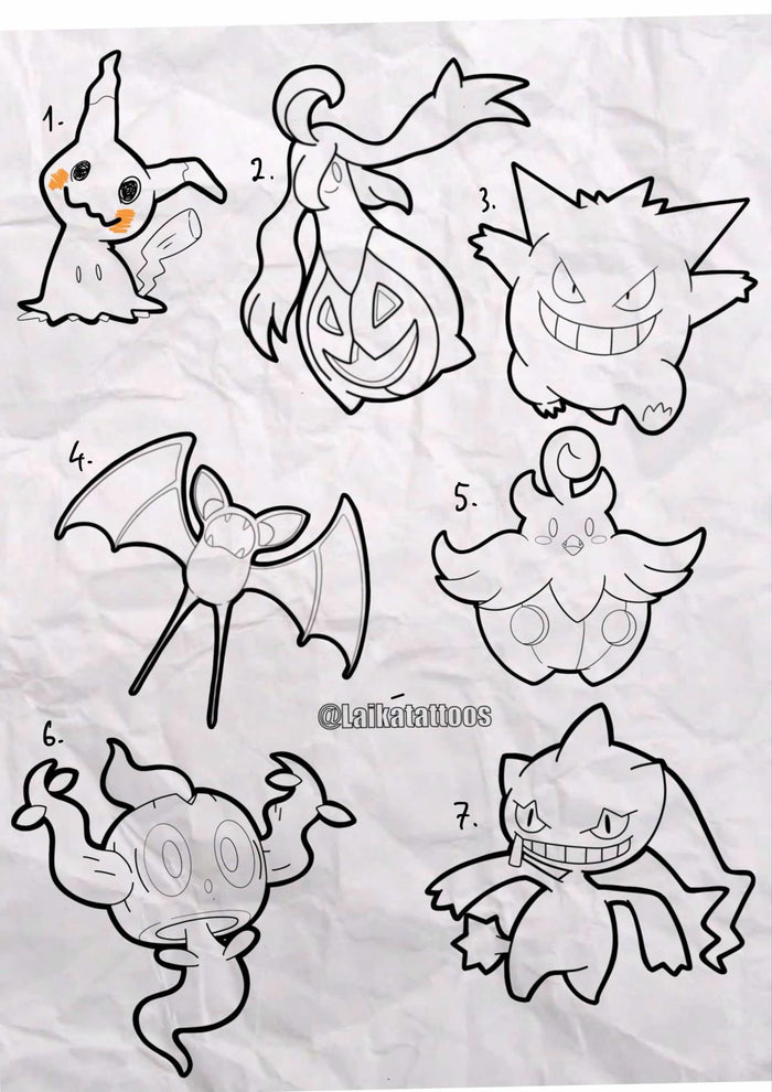 Pokemon inspired designs by Laika (2025)