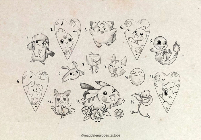 Pokemon inspired designs by Magda (2025)