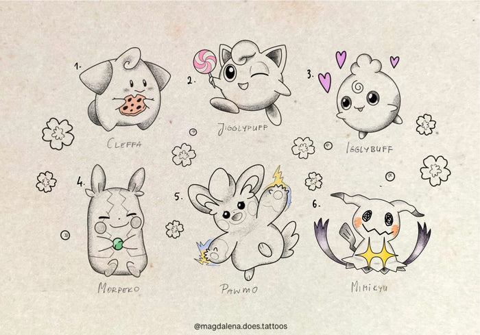 Pokemon inspired designs by Magda (2025)