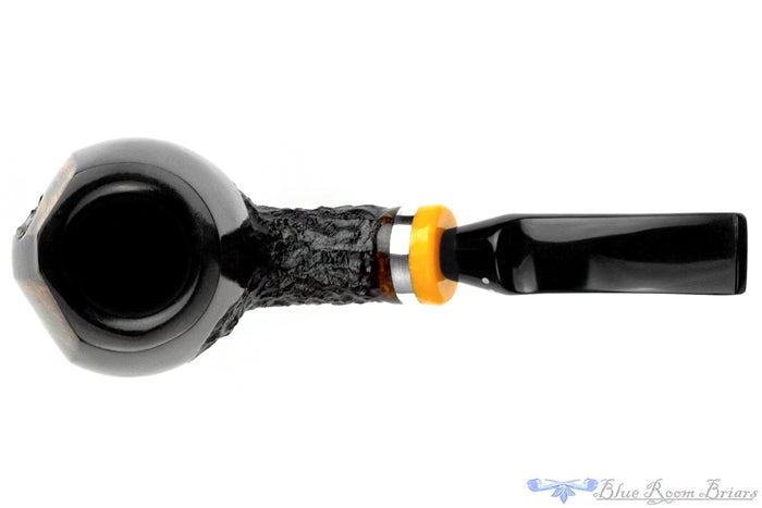 Blue Room Briars is proud to present this Poul Winslow Flamenco Limited Edition 07 Partial Carved Bent Brandy with Silver and Acrylic Estate Pipe