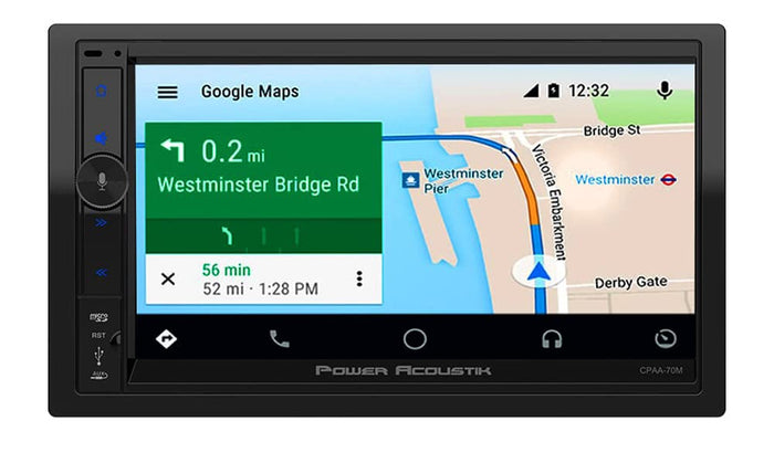 Power AcoustikÂ® - 7" Double DIN with Bluetooth, Android Auto, Apple CarPlay