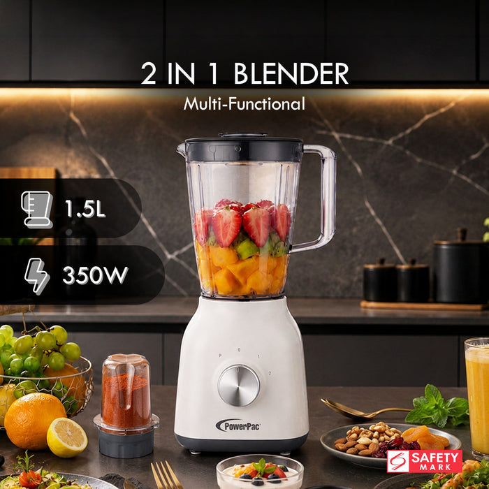 PowerPac 2 IN 1 Multi-functional Blender For Grinding & Blending (PPBL300A)