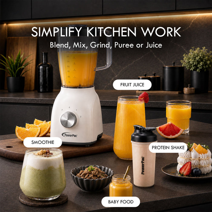 PowerPac 2 IN 1 Multi-functional Blender For Grinding & Blending (PPBL300A)