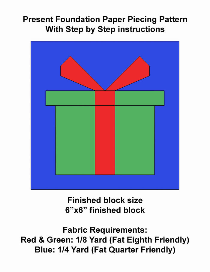 Present Foundation Paper Piecing Pattern PDF