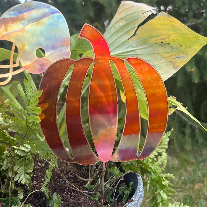 Pumpkin Copper Pot Stake