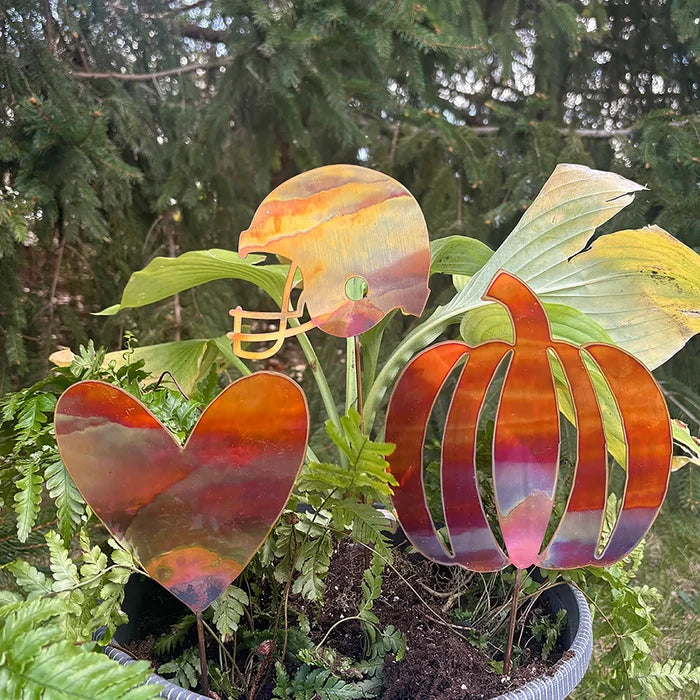 Pumpkin Copper Pot Stake