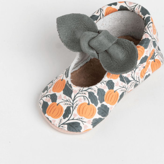 Pumpkin Patch Knotted Bow Baby Shoe Knotted Bow Mocc Soft Sole