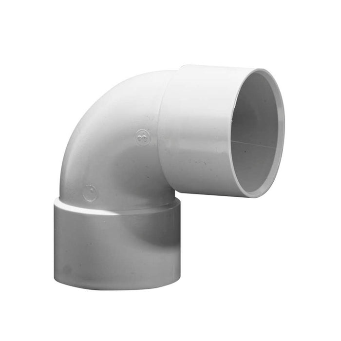PVC Waste Plain Bend 100mm x 90D