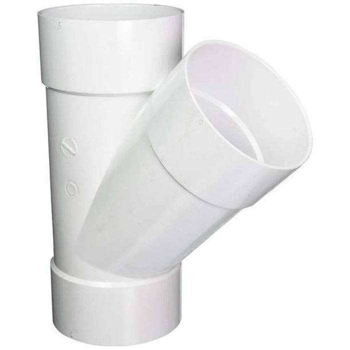 PVC Waste Plain Y Junction 100mm x 45D