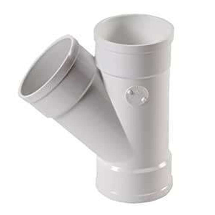 PVC Waste Plain Y Junction 150mm x 45D