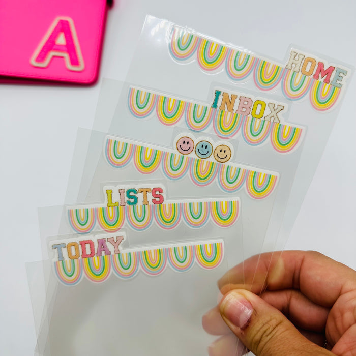 Rainbow Border Dividers - TOP TABS