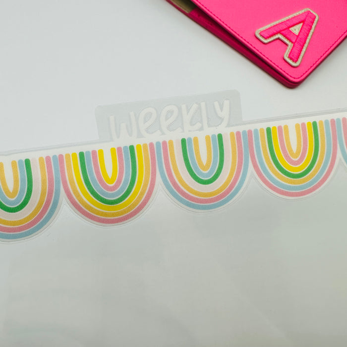 Rainbow Border Dividers - TOP TABS