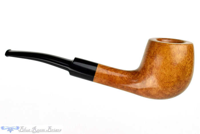 RC Sands Pipe Smooth Saddled Scoop, Blue Room Briars, smooth, slight bend, slightly bent, danish school, black stem, chuck sands, natural, us, usa, america, american, united states, made in the usa, cross grain, birdseye, production pipe, factory pipe, budget pipe, briar, briar pipe, tobacco pipe, wood pipe, wooden pipe, briar-pipe, smoking pipe, smoking hobby, ebonite, vulcanite, pipe stem, pipe mortise, stem, mortise, button, draft hole, grain, estate pipe, estate, refurbished, used pipe, refu