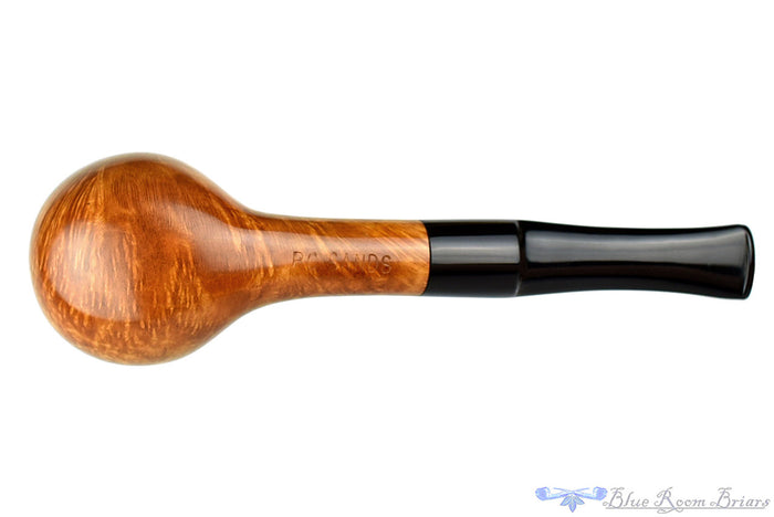 RC Sands Pipe Smooth Saddled Scoop, Blue Room Briars, smooth, slight bend, slightly bent, danish school, black stem, chuck sands, natural, us, usa, america, american, united states, made in the usa, cross grain, birdseye, production pipe, factory pipe, budget pipe, briar, briar pipe, tobacco pipe, wood pipe, wooden pipe, briar-pipe, smoking pipe, smoking hobby, ebonite, vulcanite, pipe stem, pipe mortise, stem, mortise, button, draft hole, grain, estate pipe, estate, refurbished, used pipe, refu