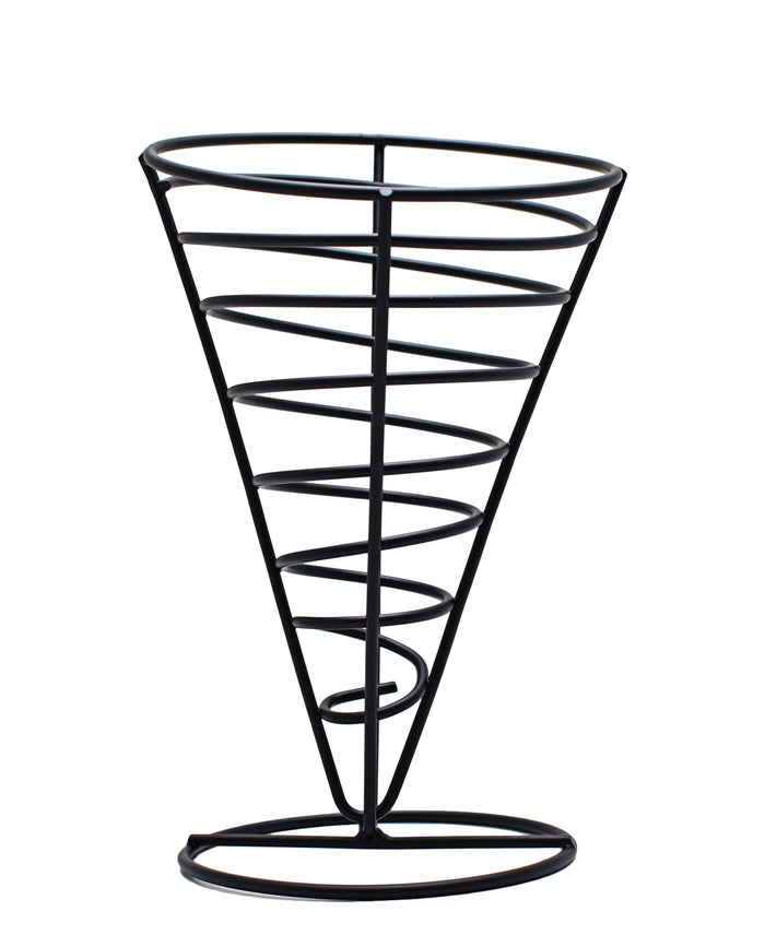 Regent Wire Cone Chip Server With Black Powder Coating 140mm - Black