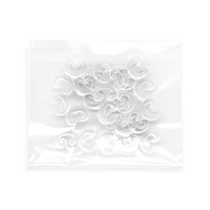Regular Clear C-clips, Quantity 96 Approximate