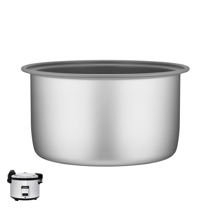 Cuckoo nonstick replacement inner pot, shown with a compatible rice cooker. (INNERPOT-CR-3032)