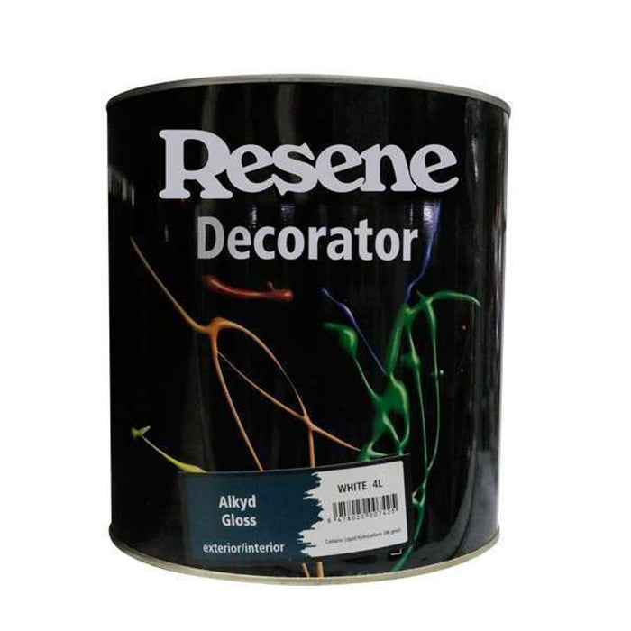Resene Decorator Gloss Enamel White 4L
