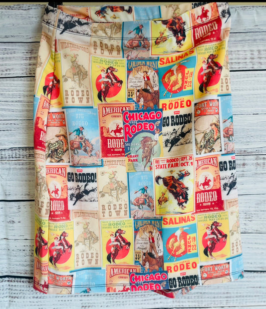 Rodeo Posters Skirt