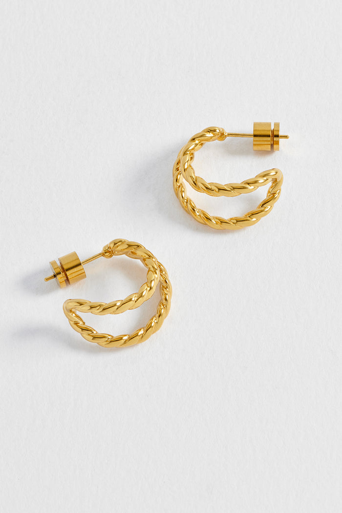 Rope Illusion Hoop Earrings