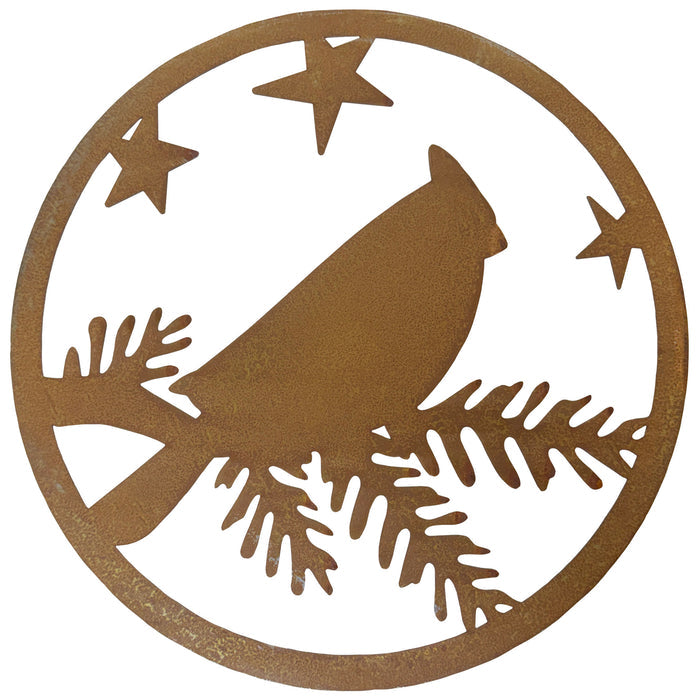 Round Cardinal Hanging Decor 16"