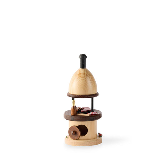 Dregeno wood grill with meat and bottle smoker/incense holder toy