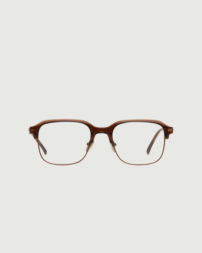 Whiskey ::Sadie Eyeglasses Square Brown castor seed front