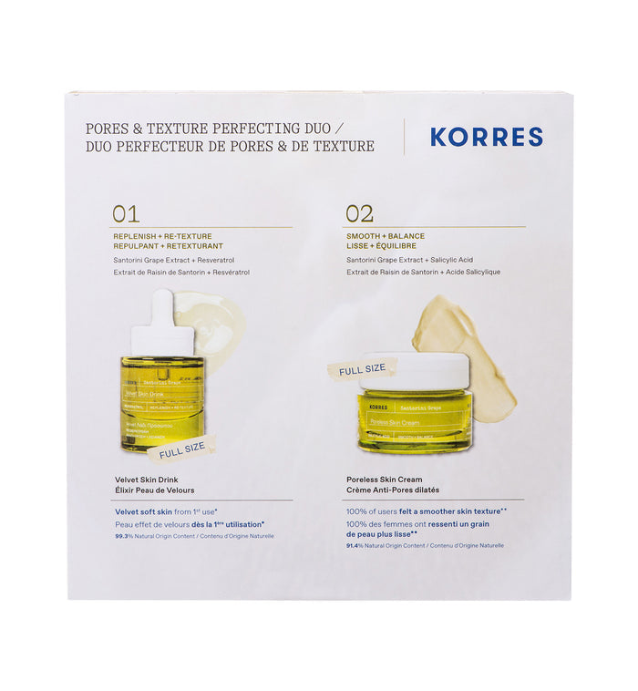 Santorini Grape Pores & Texture Perfecting Duo ($101 Value) Skincare Kits Korres