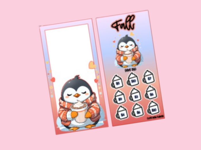 Savings Insert & Envelope Bundle | Penguin | Fall
