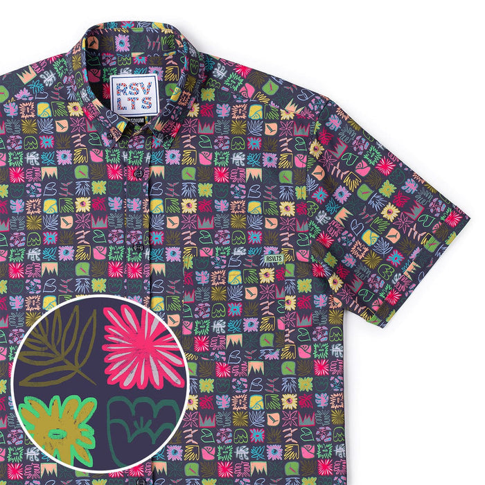 RSVLTS RSVLTS Short Sleeve Shirt Scribble Squares – KUNUFLEX Short Sleeve Shirt Scribble Squares – KUNUFLEX Short Sleeve Shirt