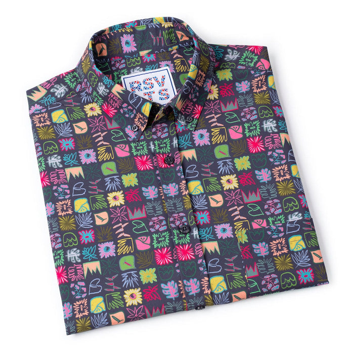 RSVLTS RSVLTS Short Sleeve Shirt Scribble Squares – KUNUFLEX Short Sleeve Shirt Scribble Squares – KUNUFLEX Short Sleeve Shirt