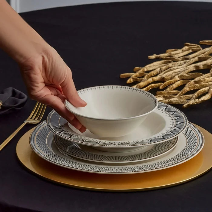 Service de table Karaca Globe pour 6 personnes, 24 pièces, porcelaine