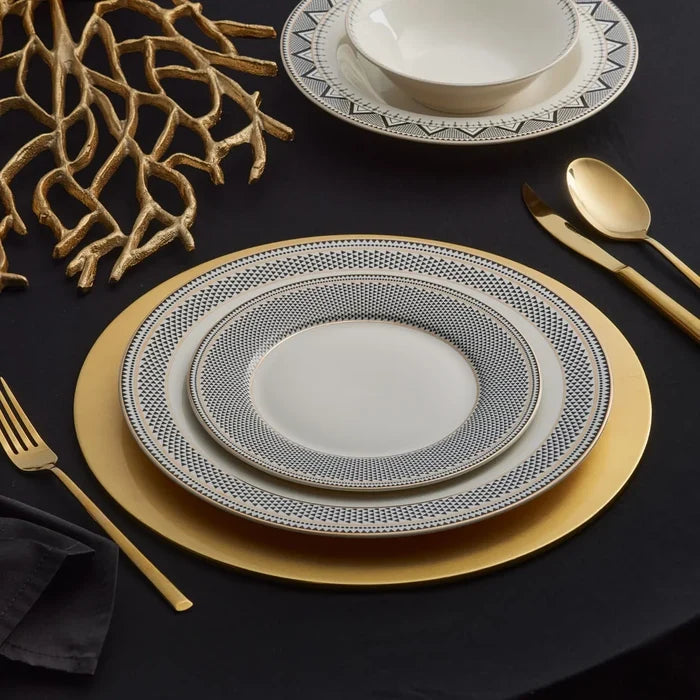 Service de table Karaca Globe pour 6 personnes, 24 pièces, porcelaine