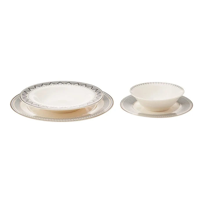 Service de table Karaca Globe pour 6 personnes, 24 pièces, porcelaine