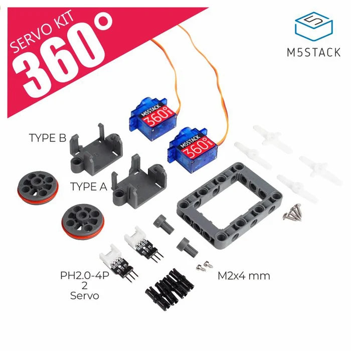 Servo Kit 360° Brick-compatible - m5stack-store