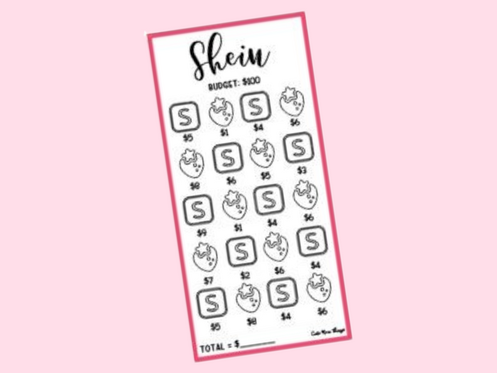 Shein | Savings Insert or Cash Envelope | Square | 100
