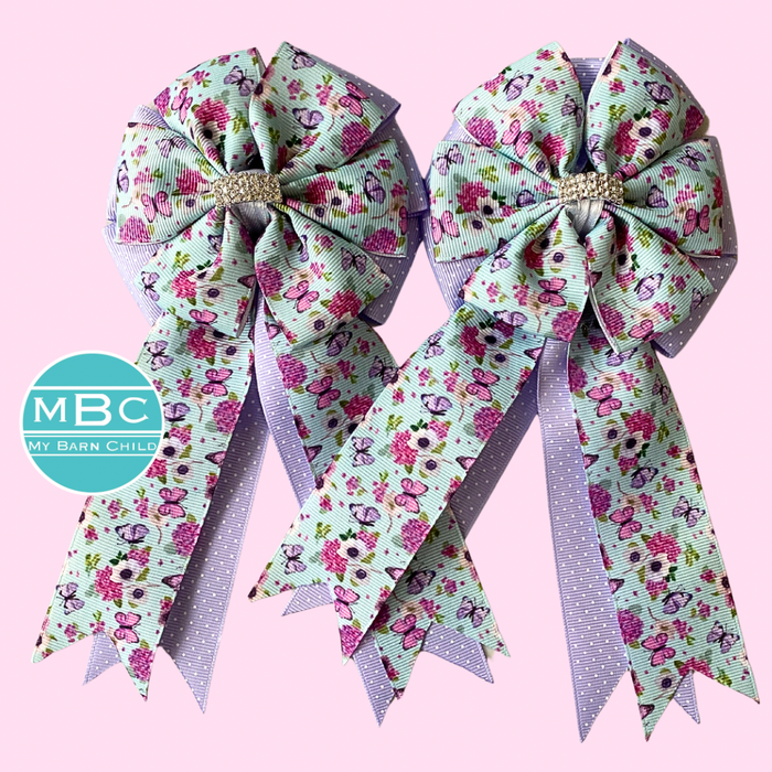 🤩 Show Bows: Butterflies Tiffany/Lavender