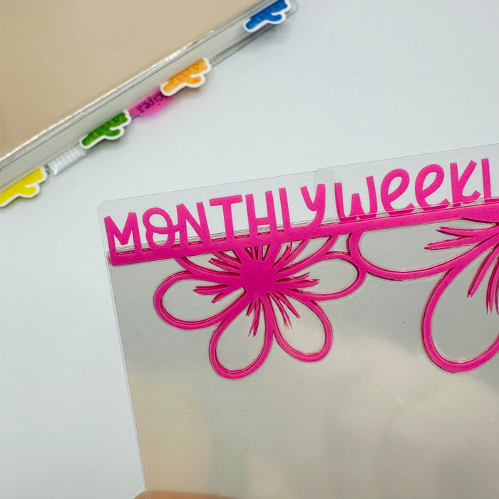 Simple Floral Dividers - SIDE TABS