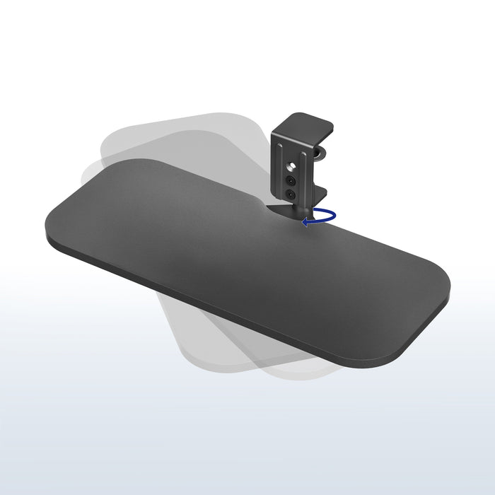 Single Clamp Rotating Keyboard Tray
