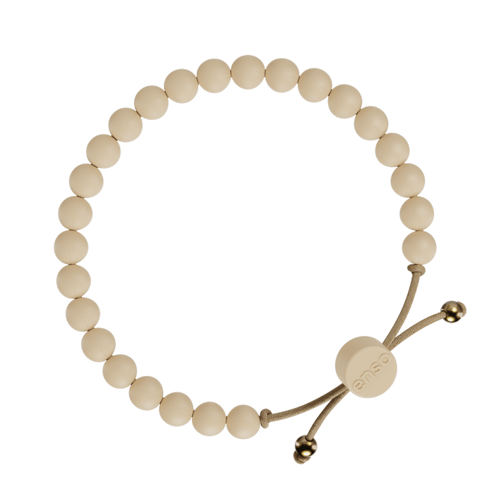 6mm Beaded Bracelet - Champagne