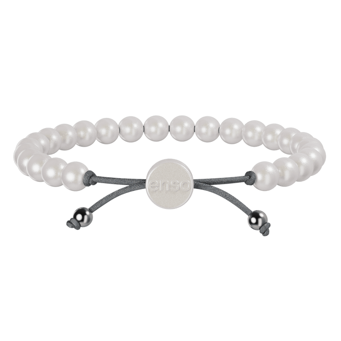 6mm Beaded Bracelet - Pearl