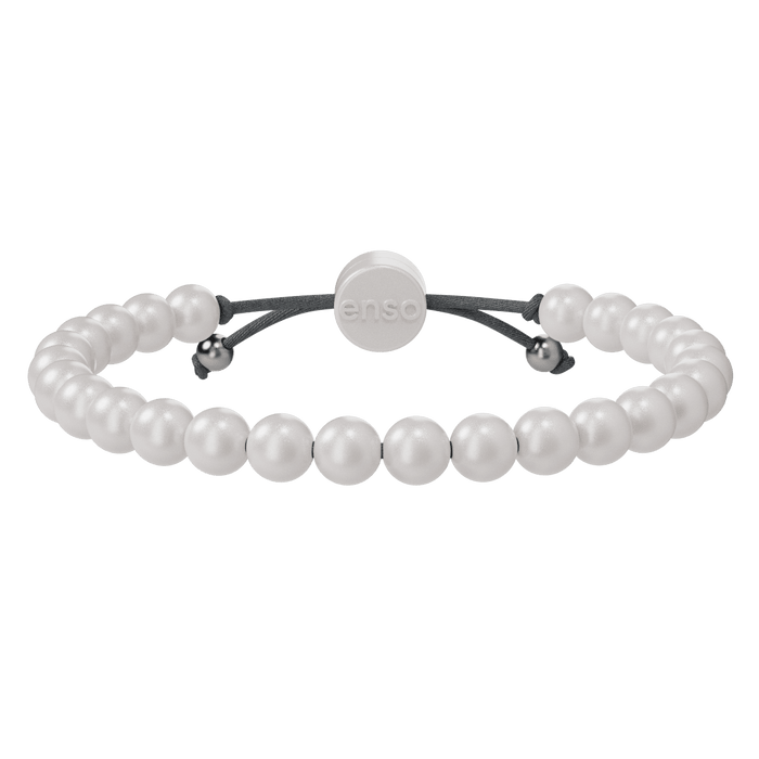 6mm Beaded Bracelet - Pearl