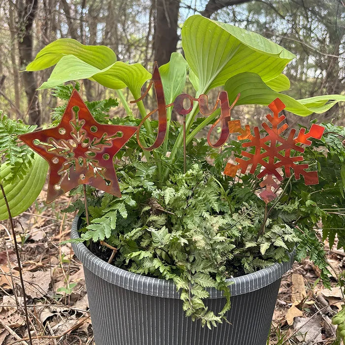 Snowflake Copper Pot Stake